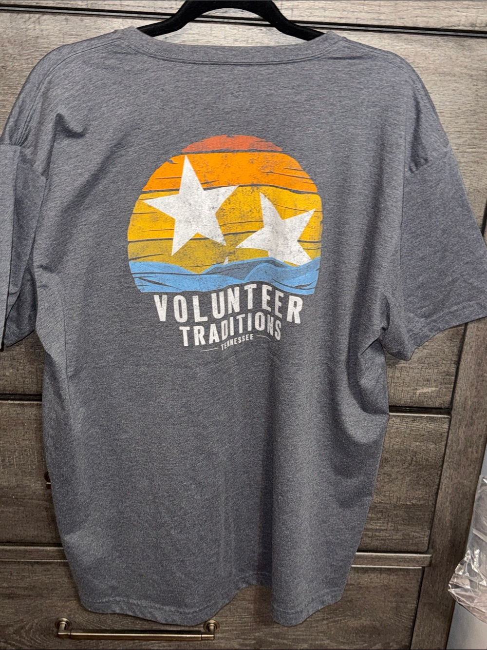 Volunteer Traditions Tennessee Short Sleeve Gray Mens T Shirt SIZE XL